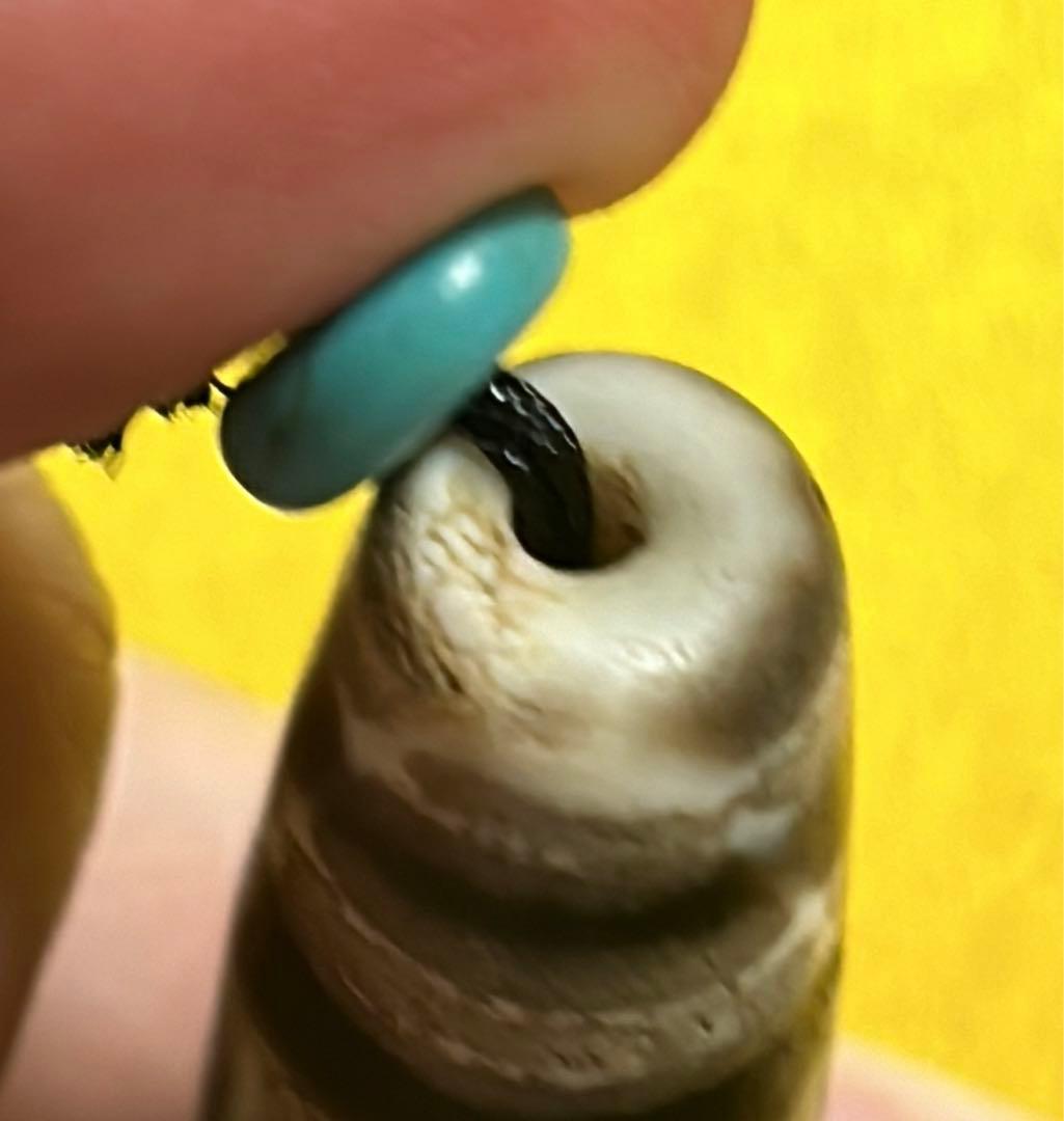 三眼天珠　老天珠　チベット天珠／送料込　匿名発送／チベット　天珠　お守り