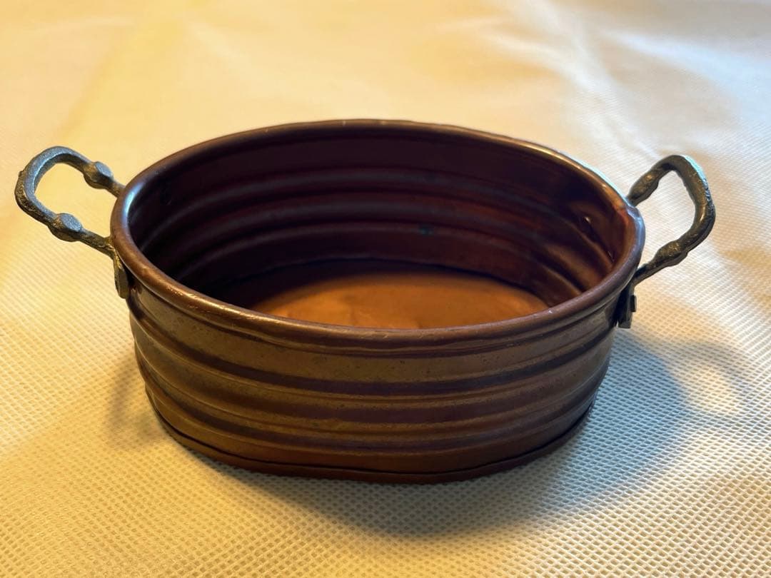 アンティーク小物入れ鉢カバー 銅製大小2点セット