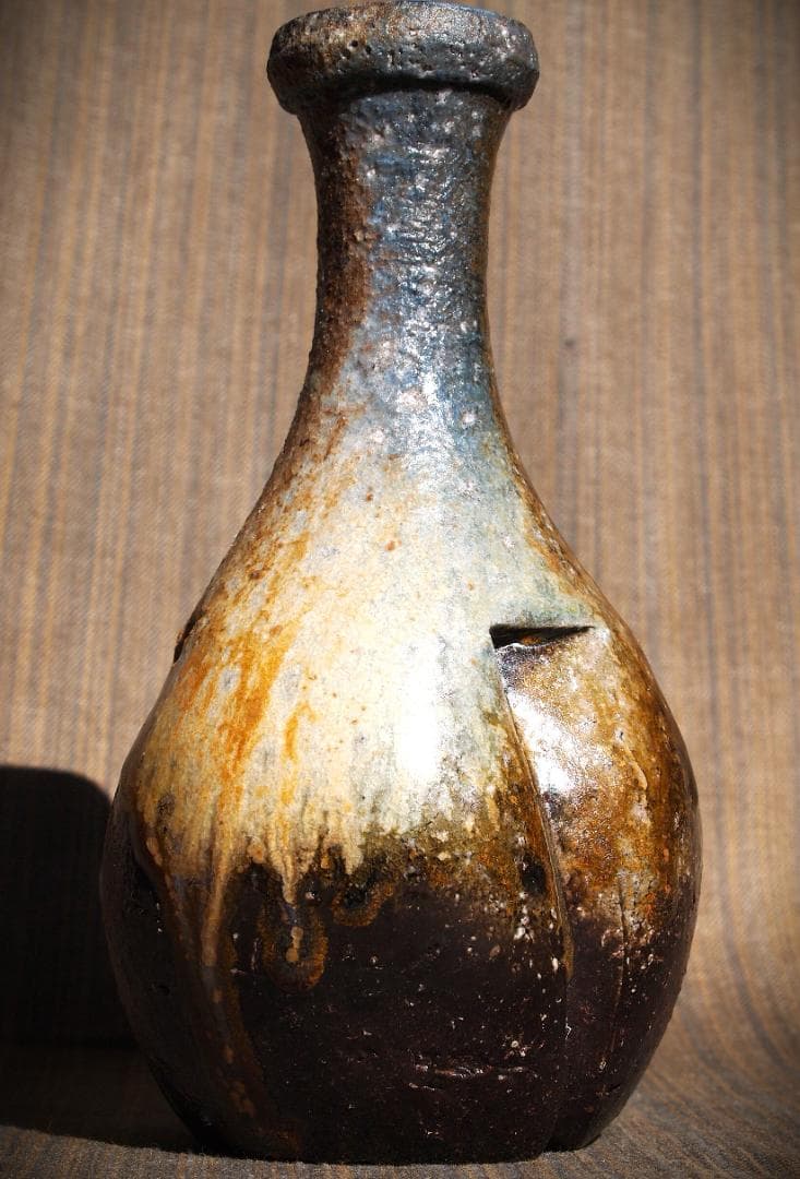 人気作家★大岩智之【師：隠崎隆一】★黒備前徳利★共箱