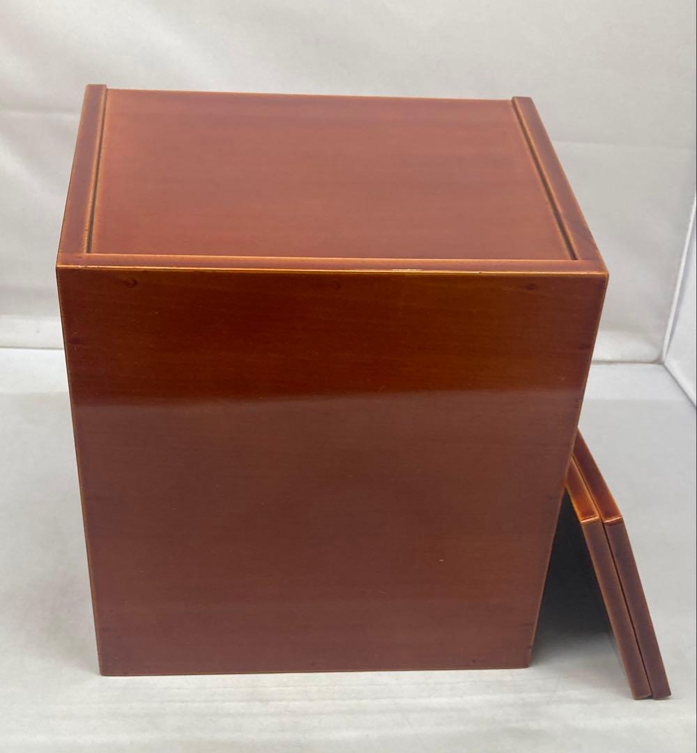 B416b「飛騨製 釣瓶水指」14代淡々斎宗匠箱書付　蓋に花押有　春慶塗