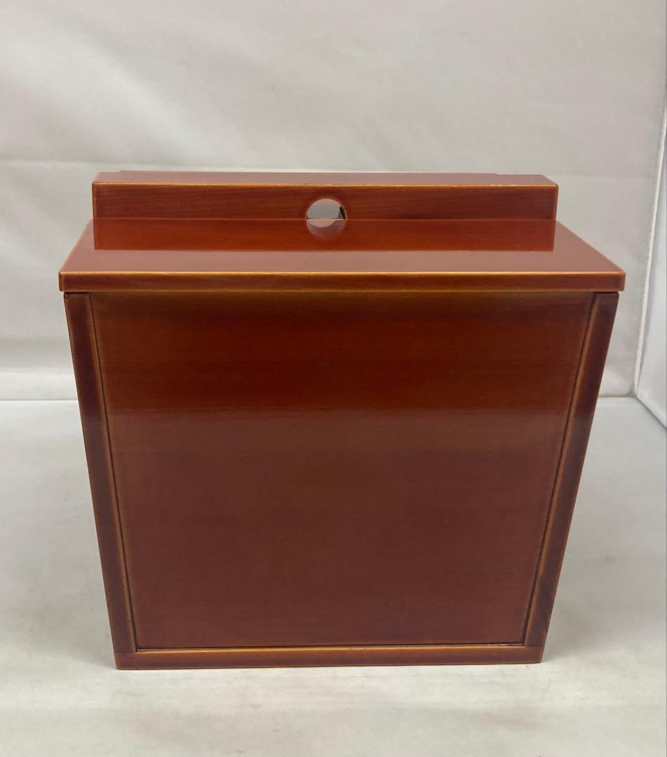 B416b「飛騨製 釣瓶水指」14代淡々斎宗匠箱書付　蓋に花押有　春慶塗