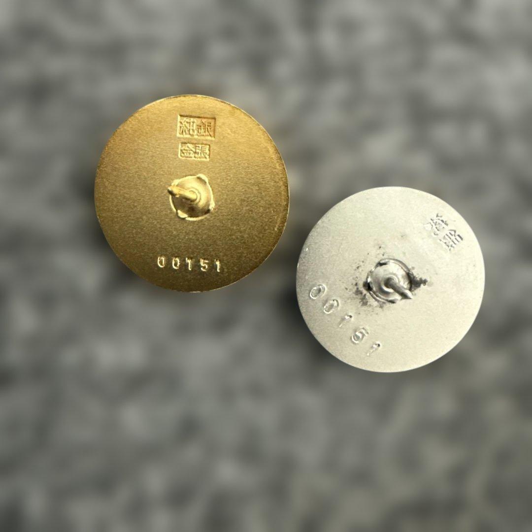 希少 純銀 金張 FC東京 ピンバッジ セット 金 銀製 サッカー 記念品