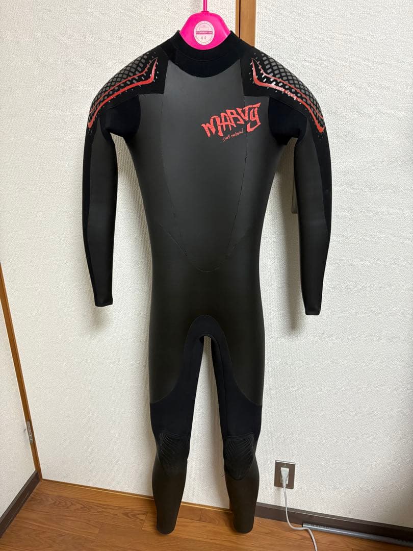 MARVY セミドライフルスーツ ブラック/レッド