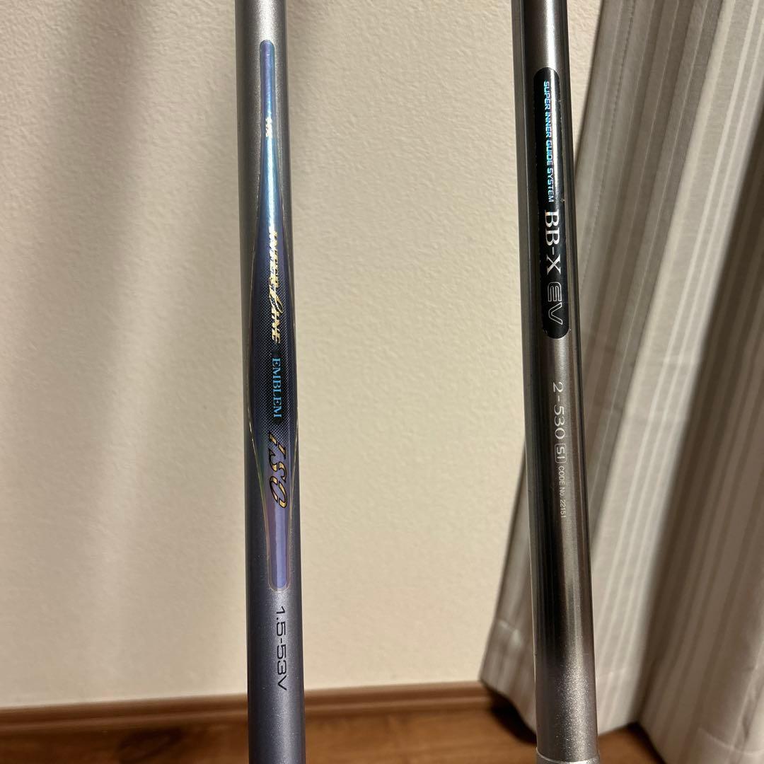 磯竿2点 ダイワHXエンブレム 1.5号　5.3 シマノBB-X 2号　5.3