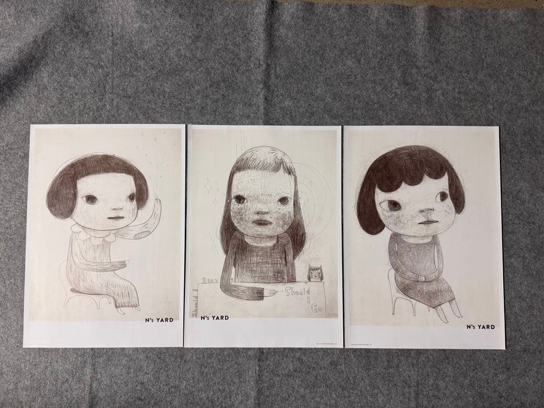 奈良美智 絶版 3枚のポスターです