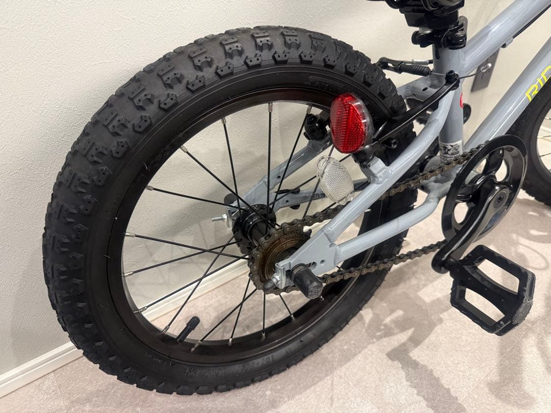 ヨツバサイクル　RIDE OASIS 16インチ キッズ自転車 グレー/イエロー