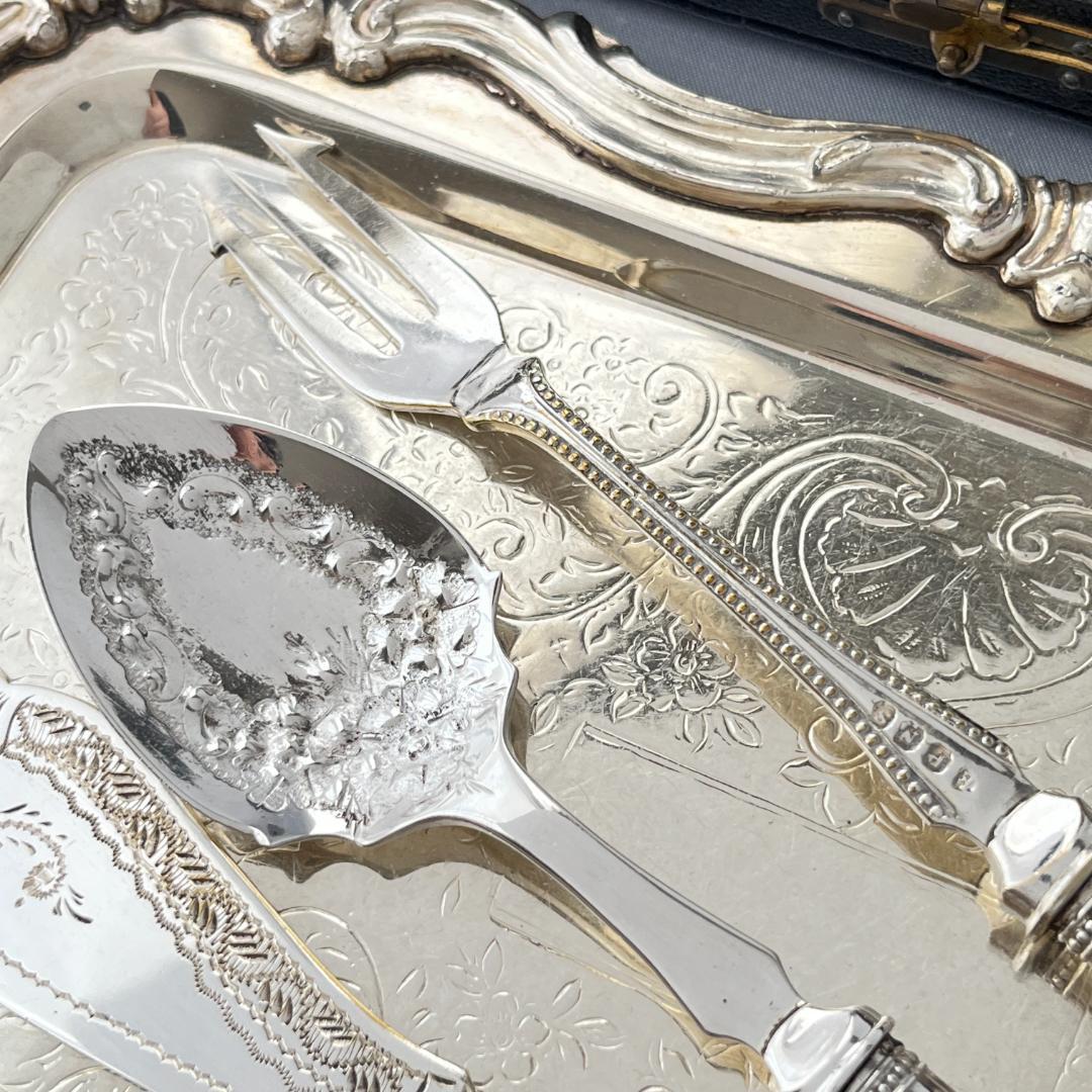 【英国】【白蝶貝】プレザーブスプーン / バターナイフ / ピクルスフォーク