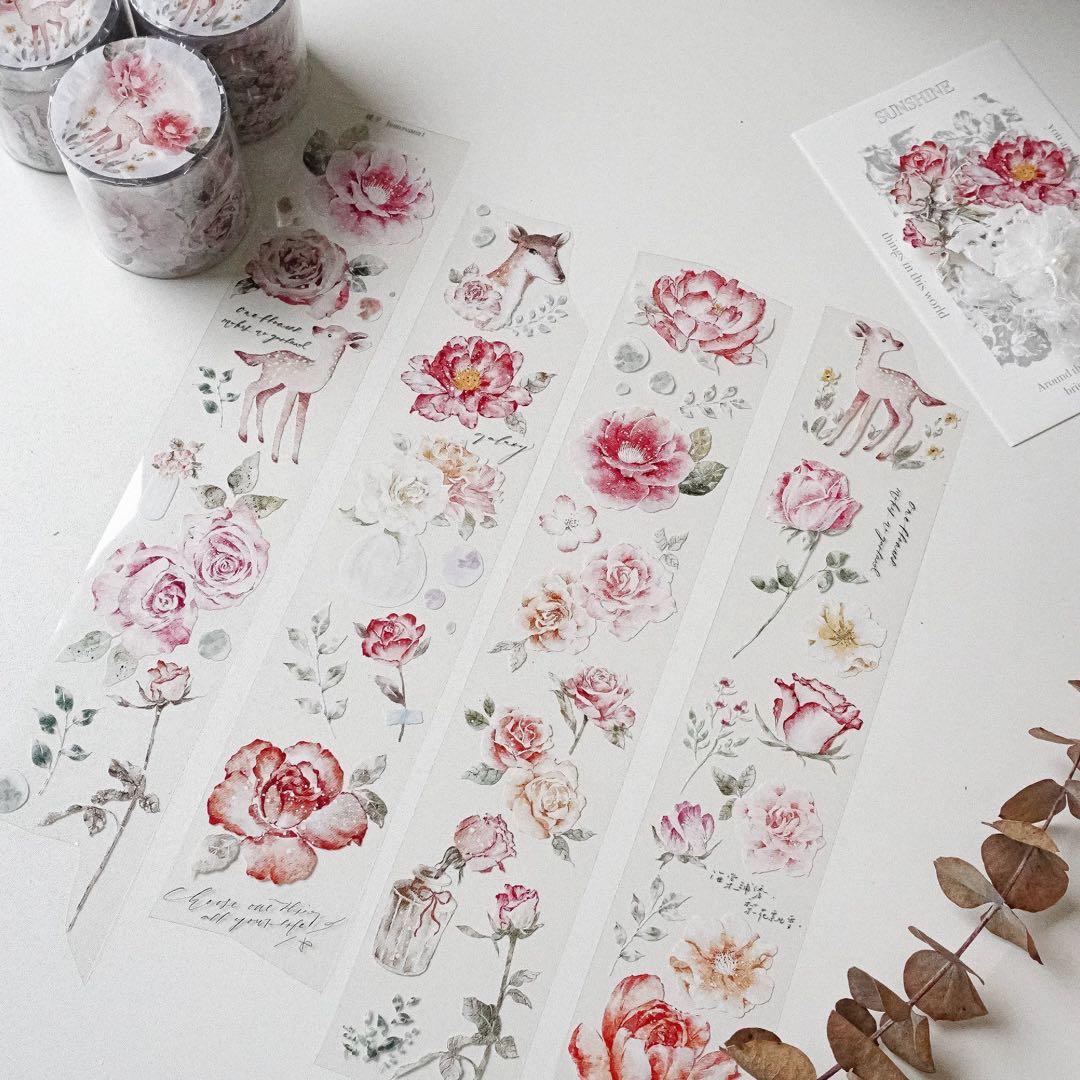 ⭐️SALE⭐️媛子文创《花鹿小径》海外マスキングテープ　マステ 【2561】