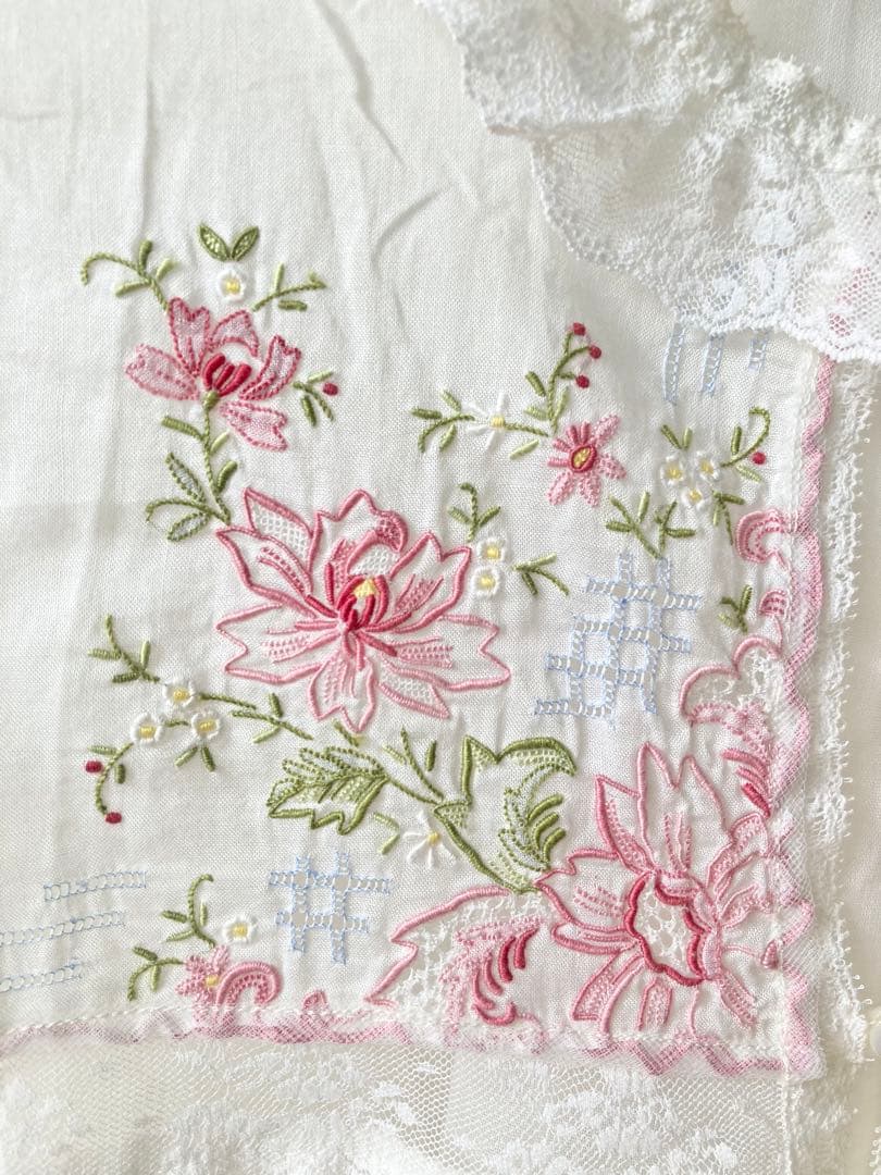 未使用美品★1970年代アメリカヴィンテージ★繊細刺繍のコットンロングワンピース