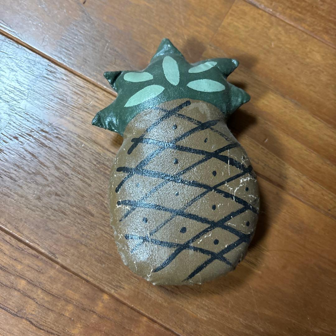 フルーツ型レザー風キーホルダー6個セット　アンティーク