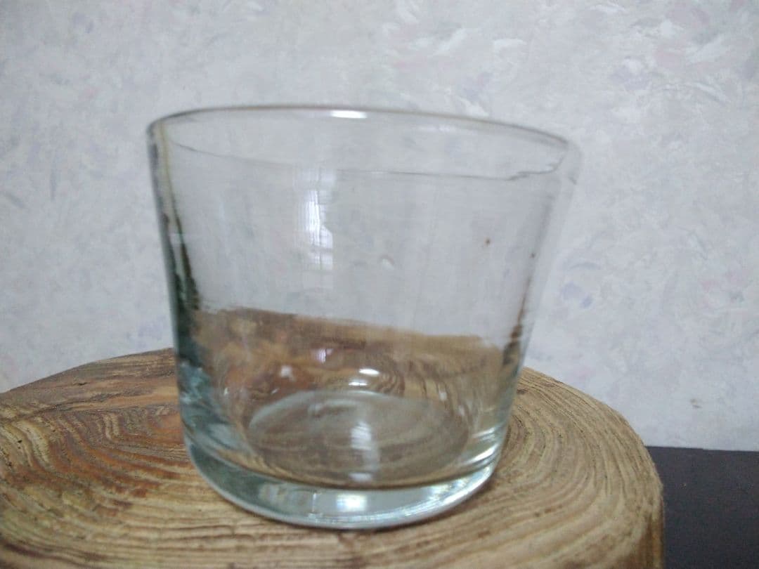 レトロ　気泡ガラス製　お猪口　酒器　グラス　明治　大正