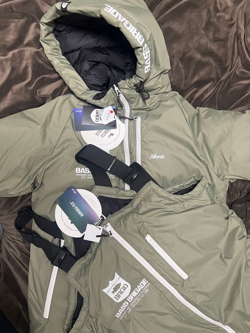 超美品！BASSBRIGADExNANGA 2025yオーロラダウンセットアップ