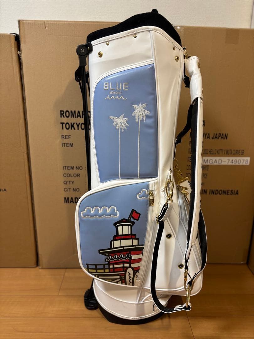 muta MARIN ムータマリン エナメル スタンドキャディバッグ 灯台 美品