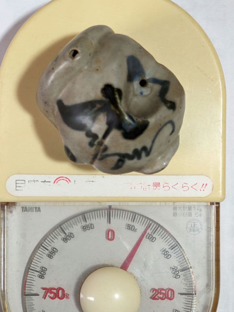 ⭐朝鮮陶磁 李朝中期 染付 桃形 水滴 文房四宝 コレクション骨董品アンティーク