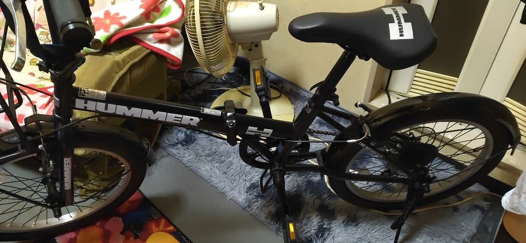 札幌限定若しくは発送出来ますHUMMER 折りたたみ自転車 ブラック切り替え式