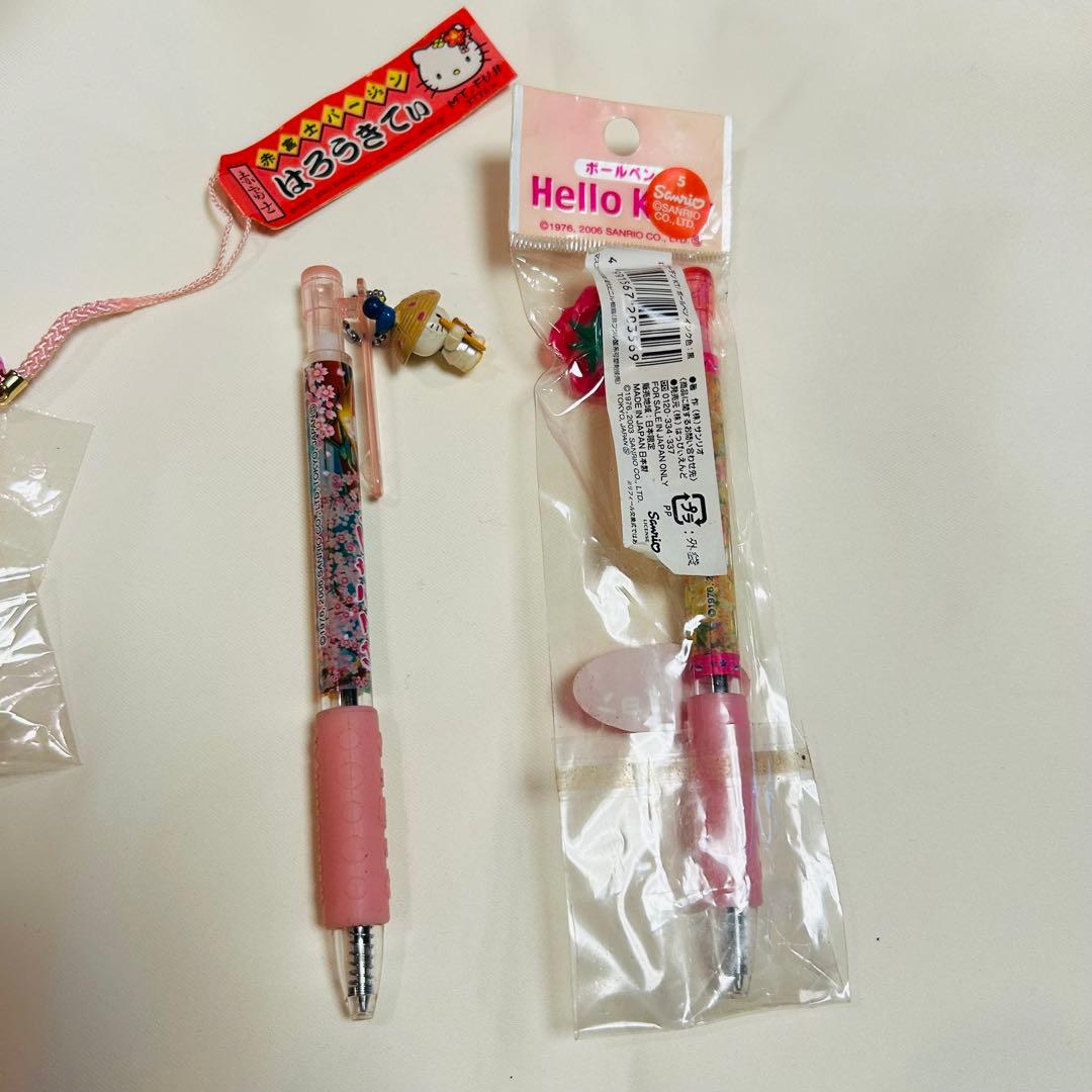 ご当地キティ　根付ストラップ　ボールペン　ファスナーマスコット　6点セット