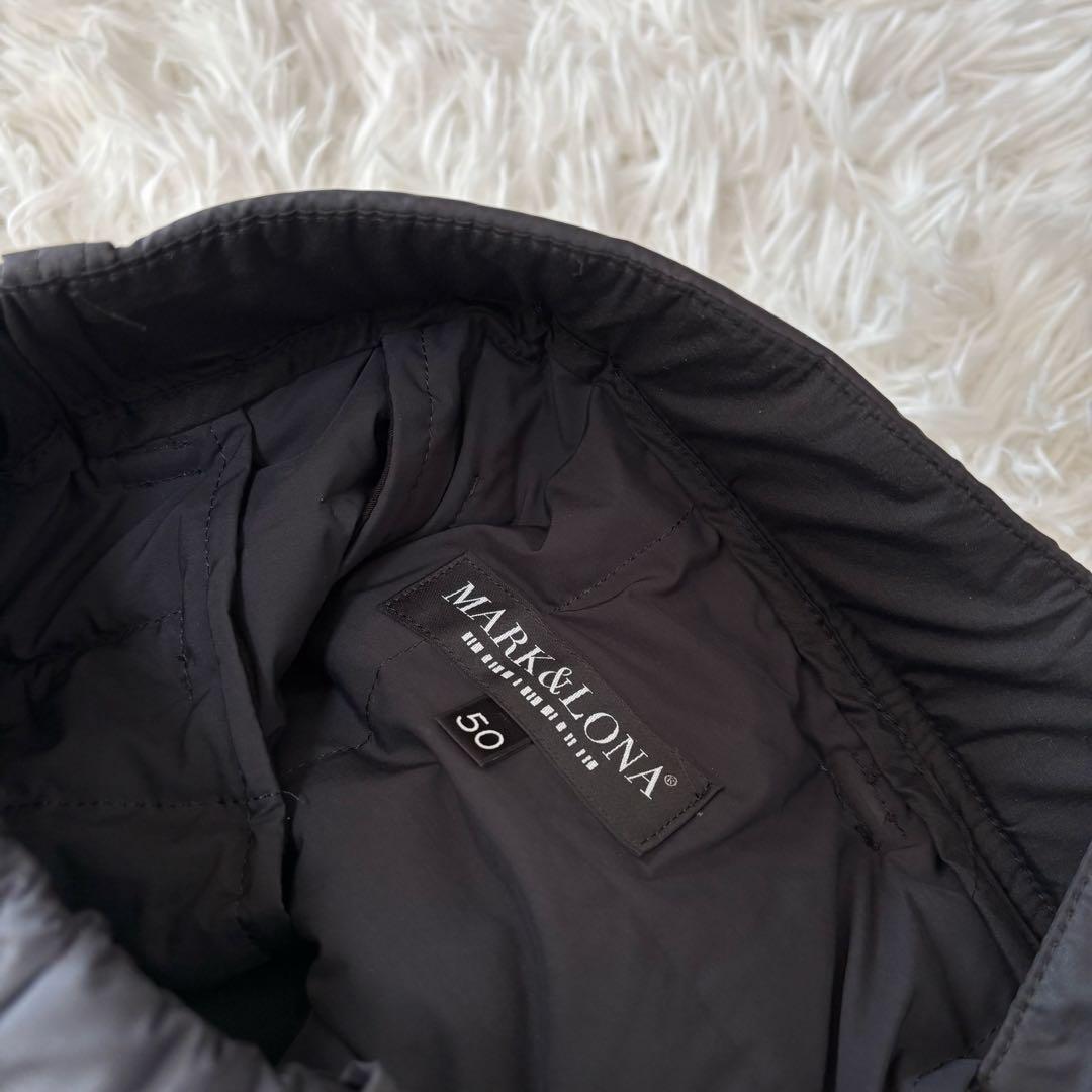 美品 マークアンドロナ セットアップ ダウン ブルゾン パンツ ブラック