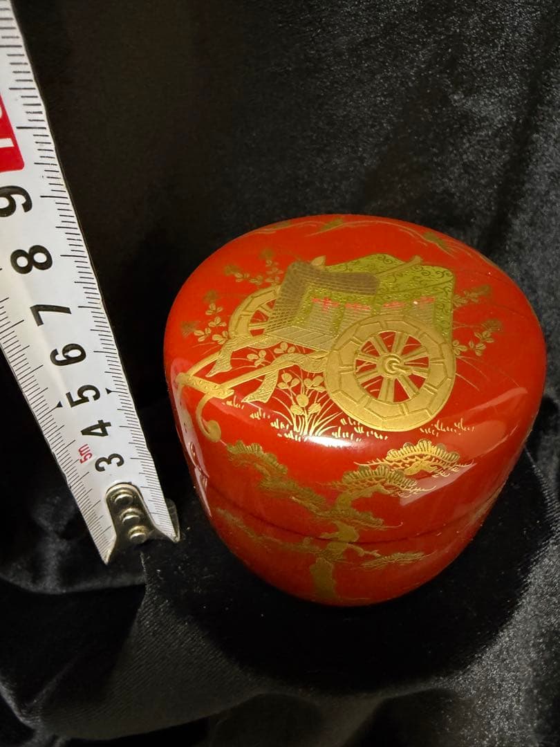 岡田紫峰作棗無垢 茶入れ 茶道具 直径6.5cm×高6.5cm