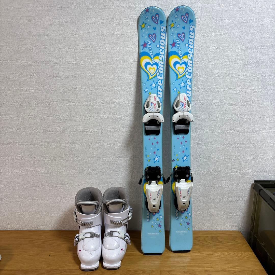 ジュニア　女の子　100cm 20-20.5cm スキーセット