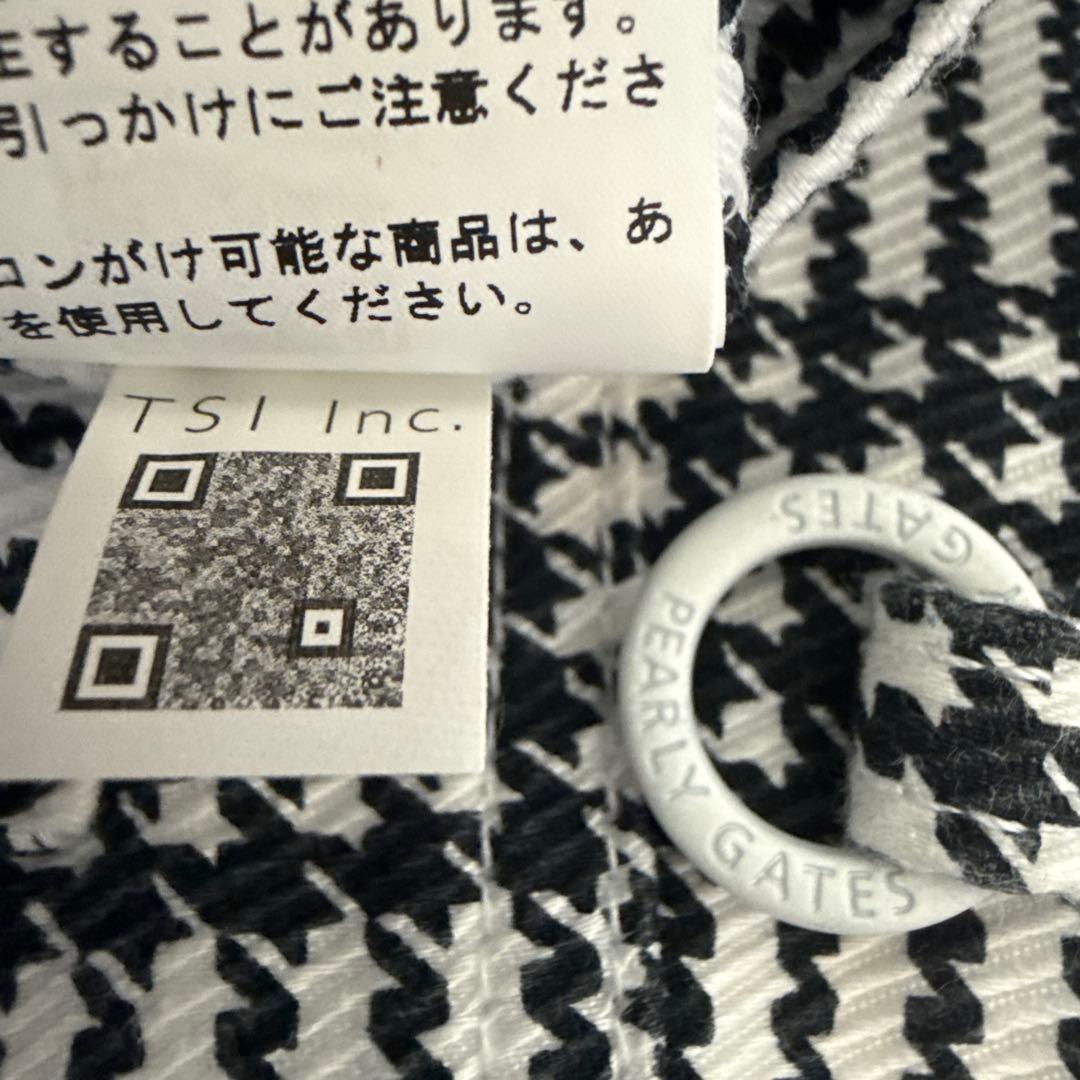 現行モデル　パーリーゲイツ　パンツ　L〜XL相当 チェック　黒　白　コットン素材