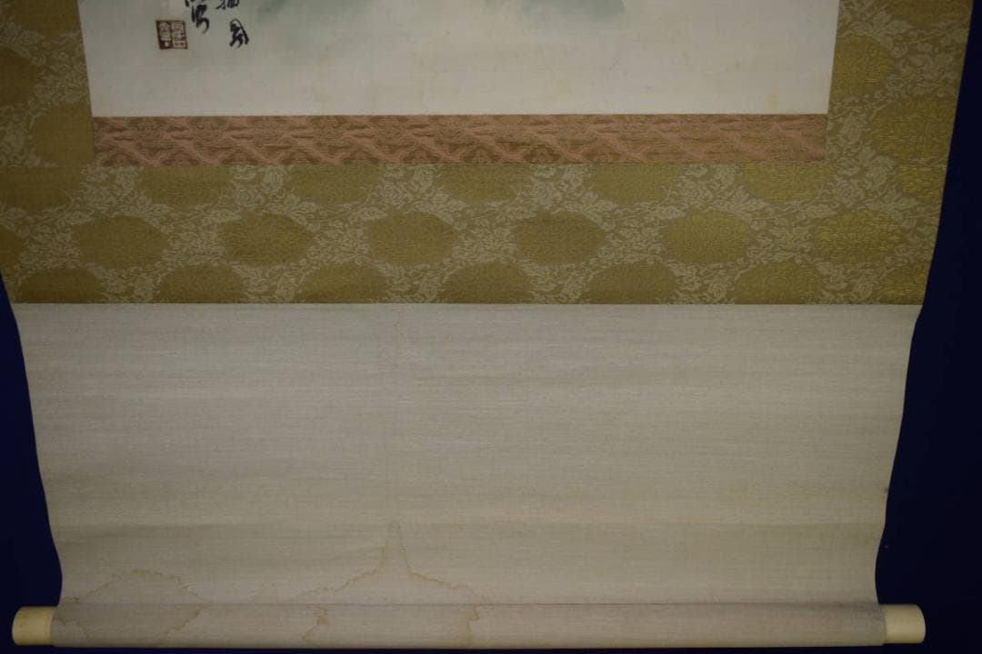 模写/竹内栖鳳/稲荷山/山水鳥居図/桐共箱付/布袋屋掛軸HH-892