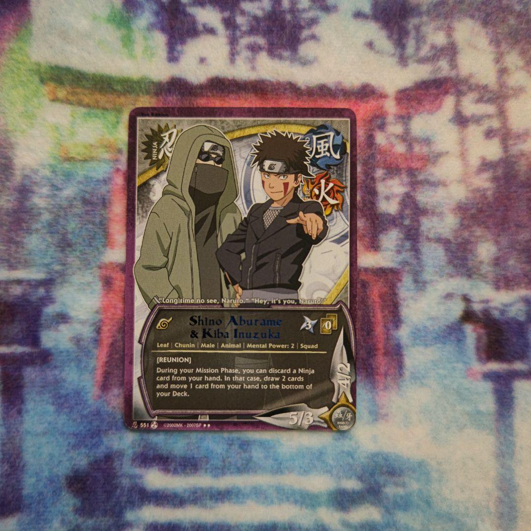 NARUTO ナルトカードゲーム CCG 油女シノ 犬塚キバ R