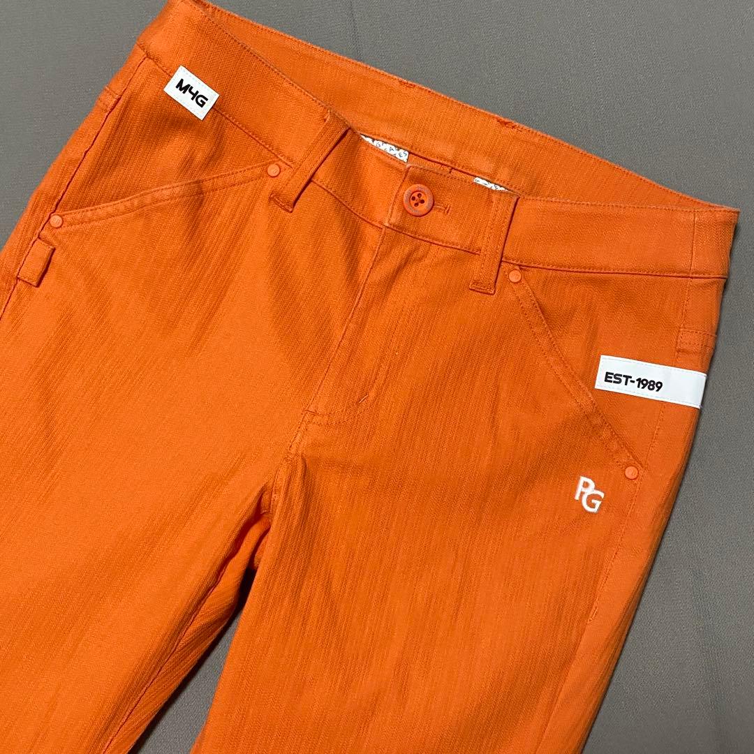 パーリーゲイツPG パワフルコットンストレッチドビーストライプロングパンツ S