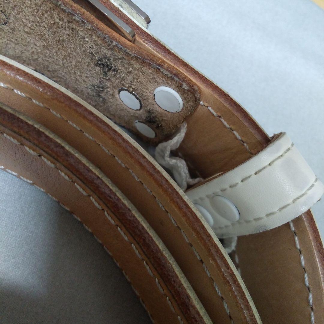 ま*ん様 白色ベルト　帯革