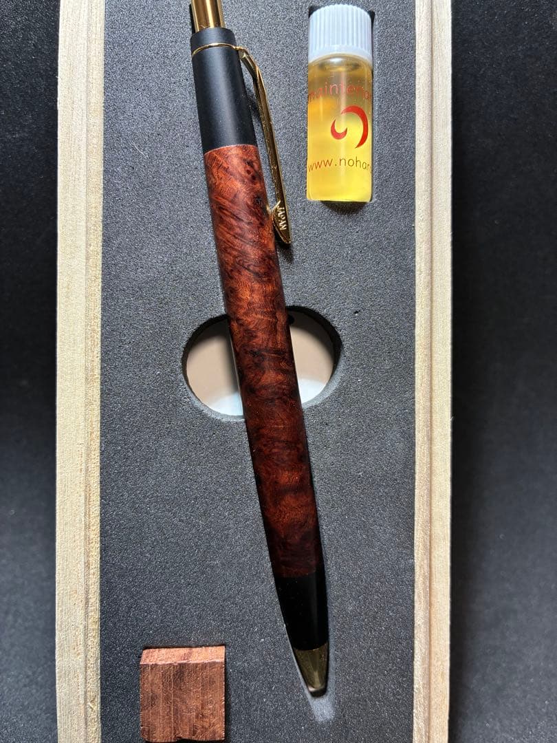 シ*ん様 特上花梨瘤　ゴールドシャーペン0.5mm 野原工芸