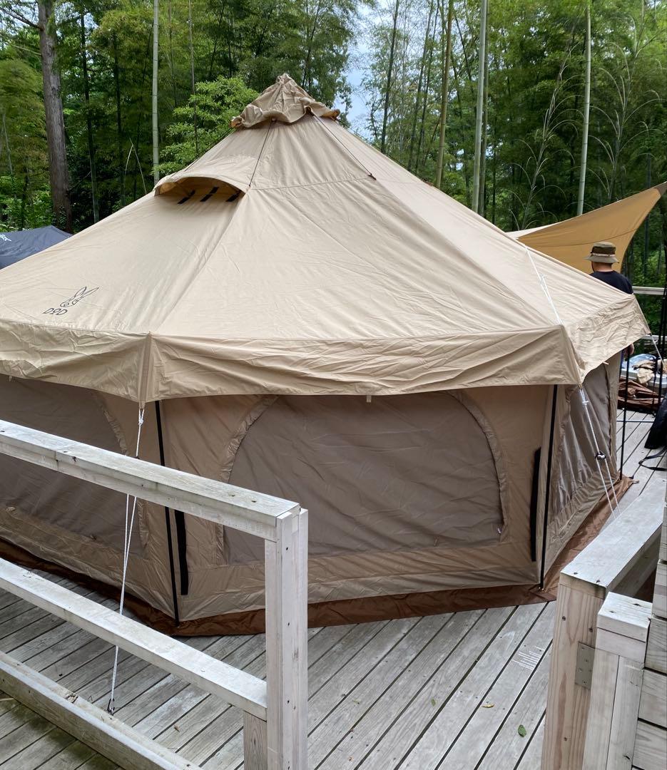 ★2025年購入★タケノコテント2(タン)＋専用グランドシート＋トンガリハット