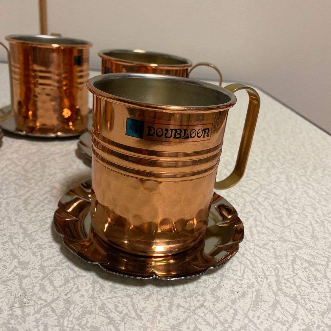 純銅コーヒーカップ＆ソーサーセット