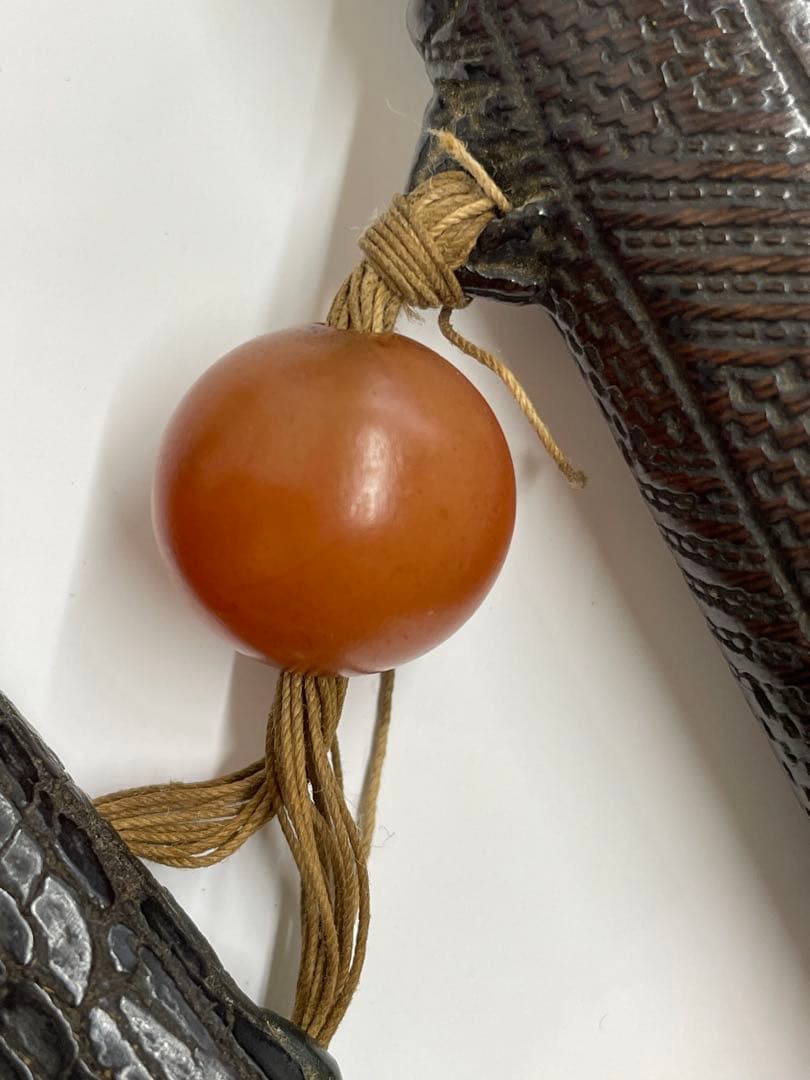 【煙管】 煙草入 煙管筒 金口 細工 彫刻 一式 骨董 アンティーク 時代物