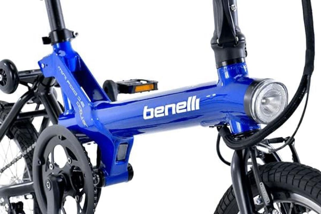 benelli 16型 折りたたみ電動アシスト自転車コズミックブルー内装3段変速