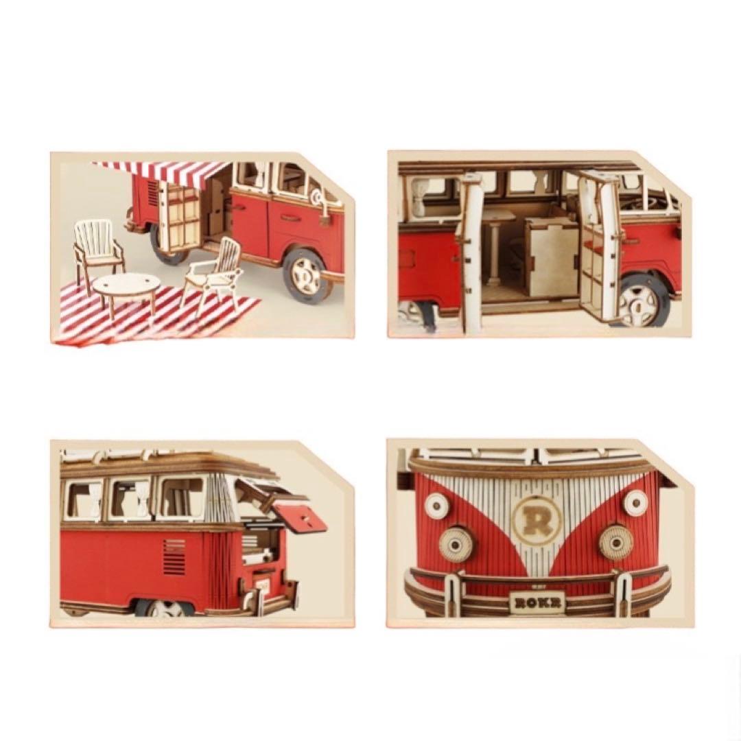 3D木製ワゴン組み立てキット　3D木製パズル