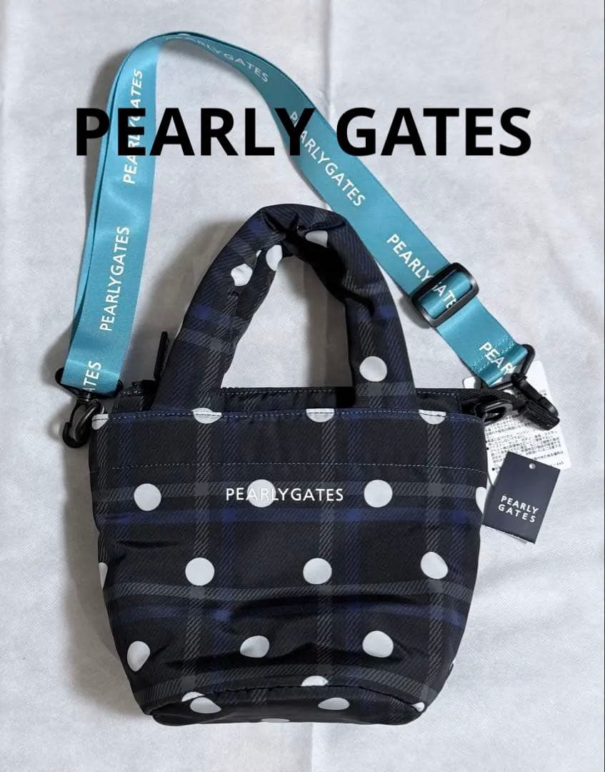 ☆新品未使用☆PEARLY GATES チェック×ドット柄 中綿カートバッグ