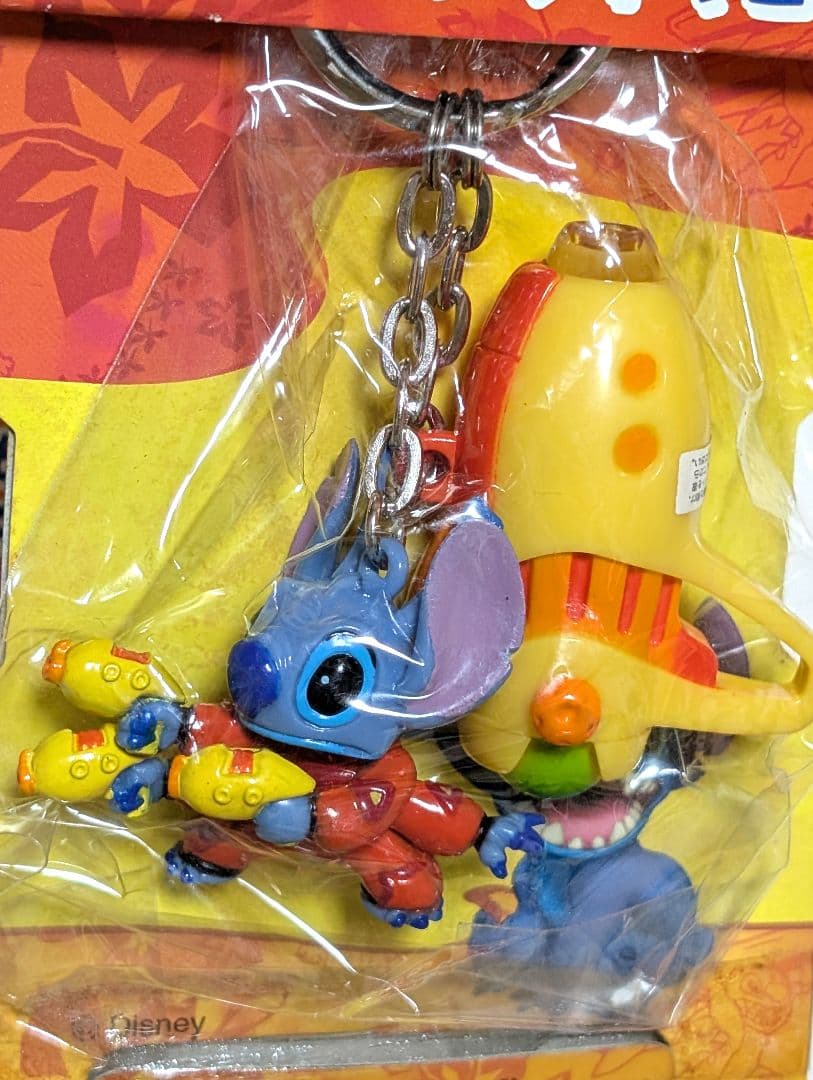 新品　未開封　スティッチ　光線銃キーチェーンフィギュア3種セット　希少　レトロ