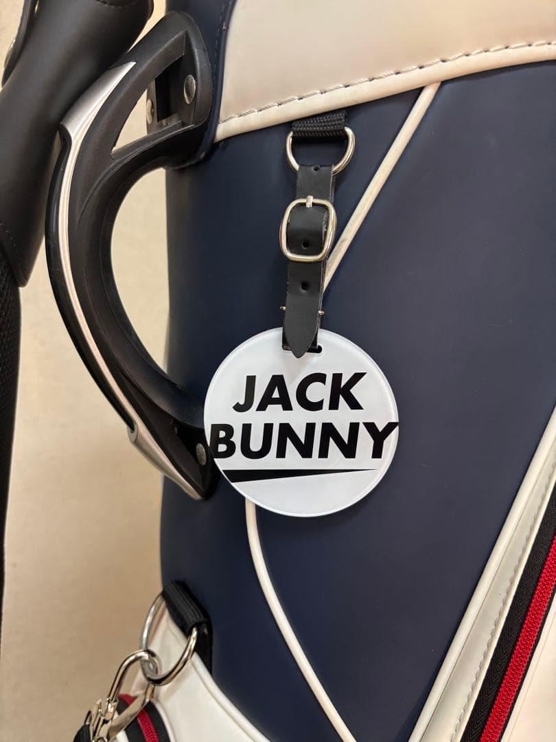 JACK BUNNY キャディバッグ ホワイト/ネイビー