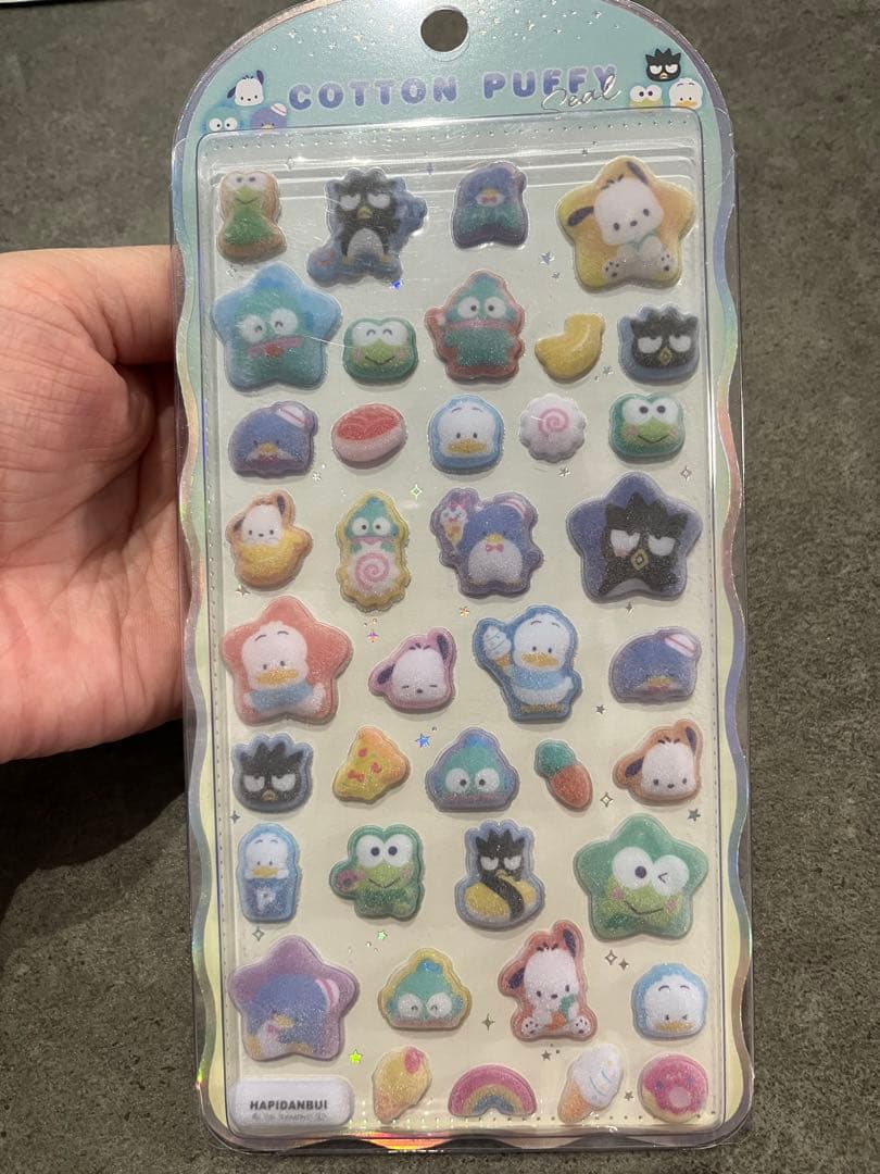 コットンパフィーシール サンリオ　スヌーピー　国内正規品　おはじき　9枚セット