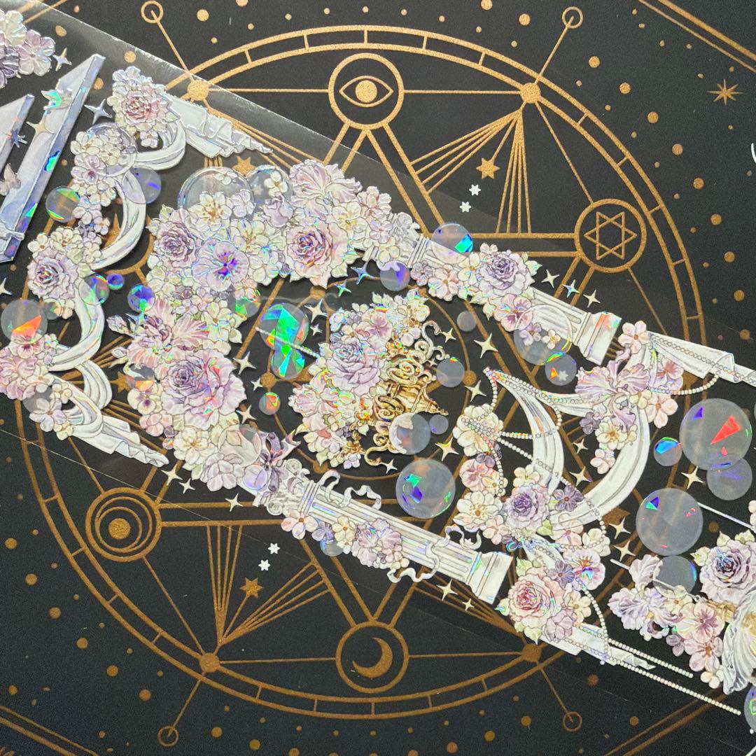 【8960】海外　マステ　中古巻　貝殻光マスキングテープ　装飾系