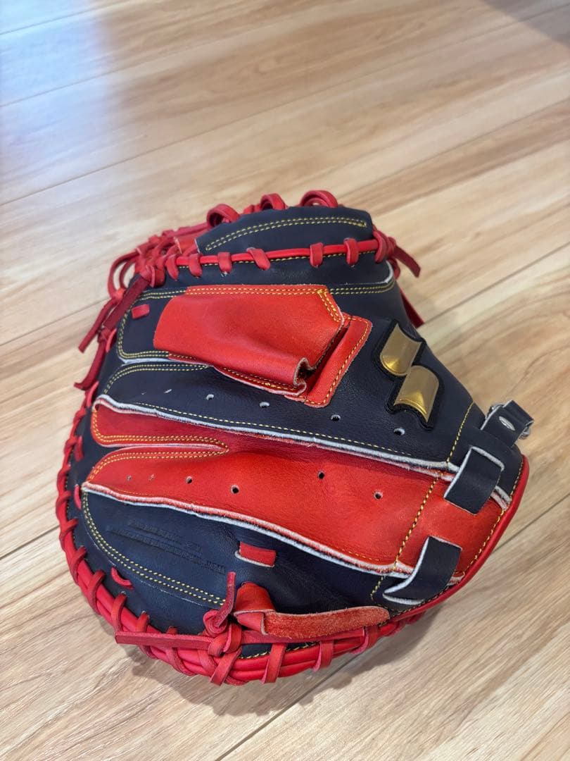S SK野球グローブ 赤/紺
