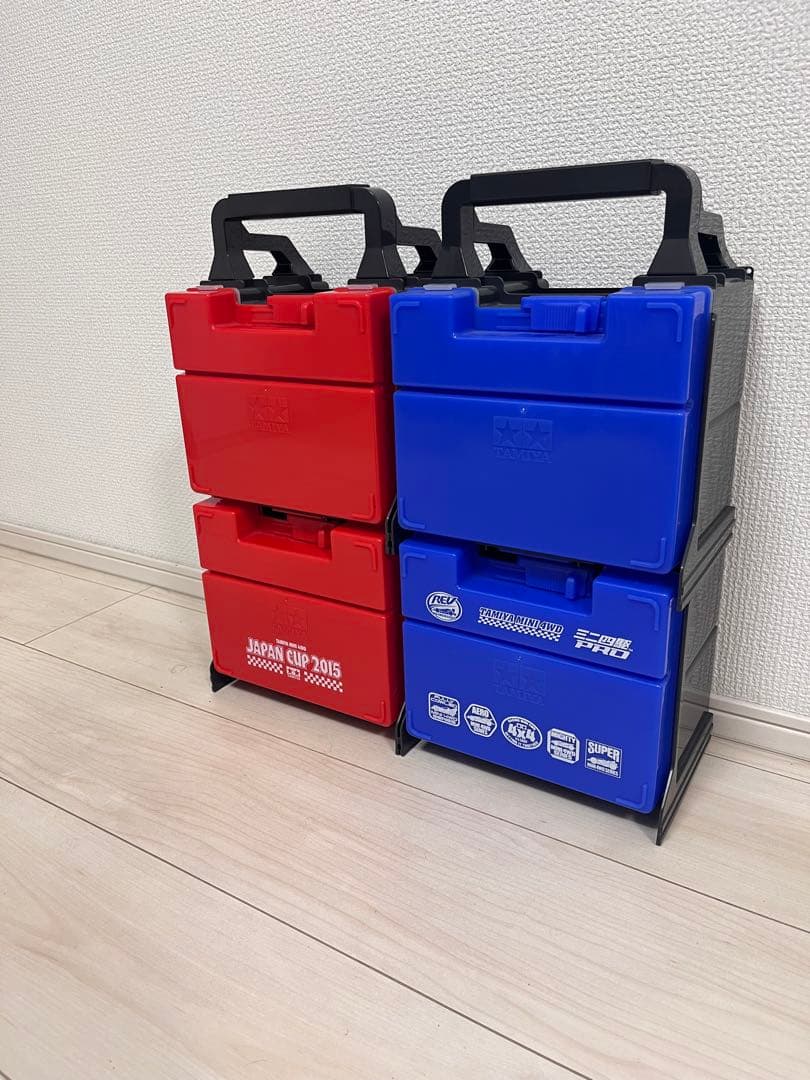 タミヤ ミニ四駆 ピットボックス 赤 青 セット