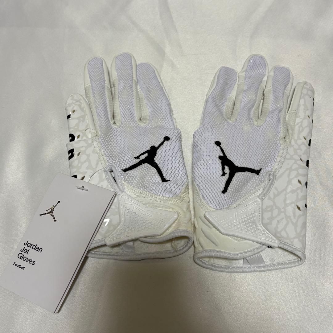 【新品】 アメフト Jordan Jet 7.0 グローブ　WHITE　M