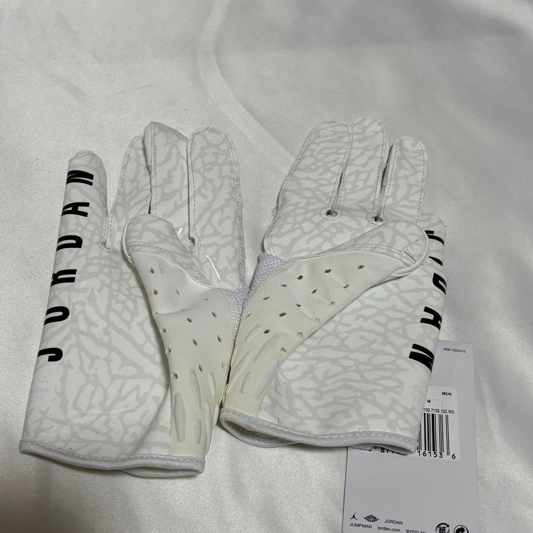 【新品】 アメフト Jordan Jet 7.0 グローブ　WHITE　M
