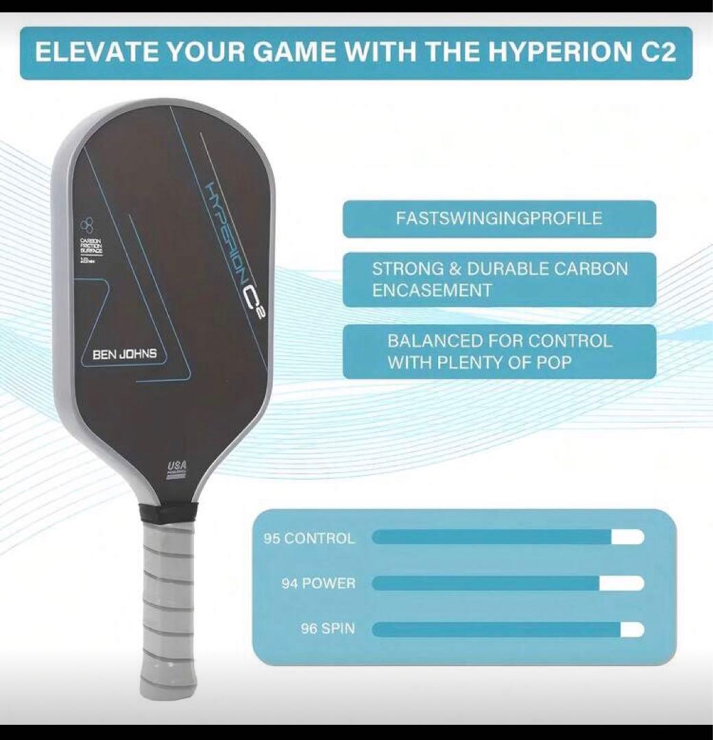 新品‼︎ ベンジョンズ ハイペリオンC2　ピックルボール　パドル