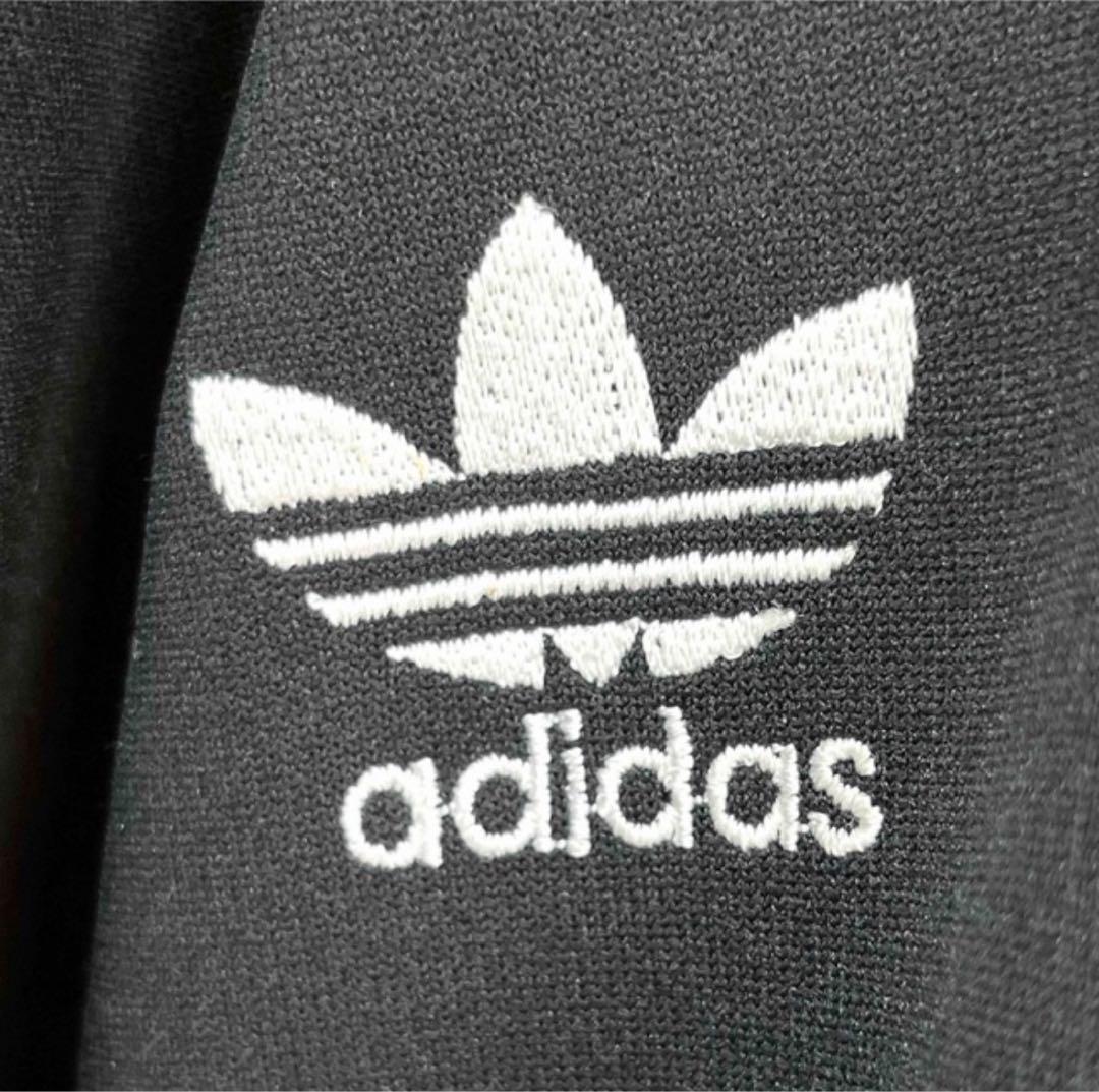 adidas アディダス トラックジャージ ブラック 胸元&両袖ロゴ 90s