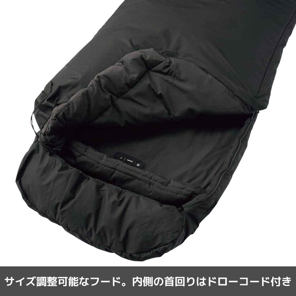 ワークマン エックスシェルター断熱α プレミアムシュラフ ブラック 寝袋