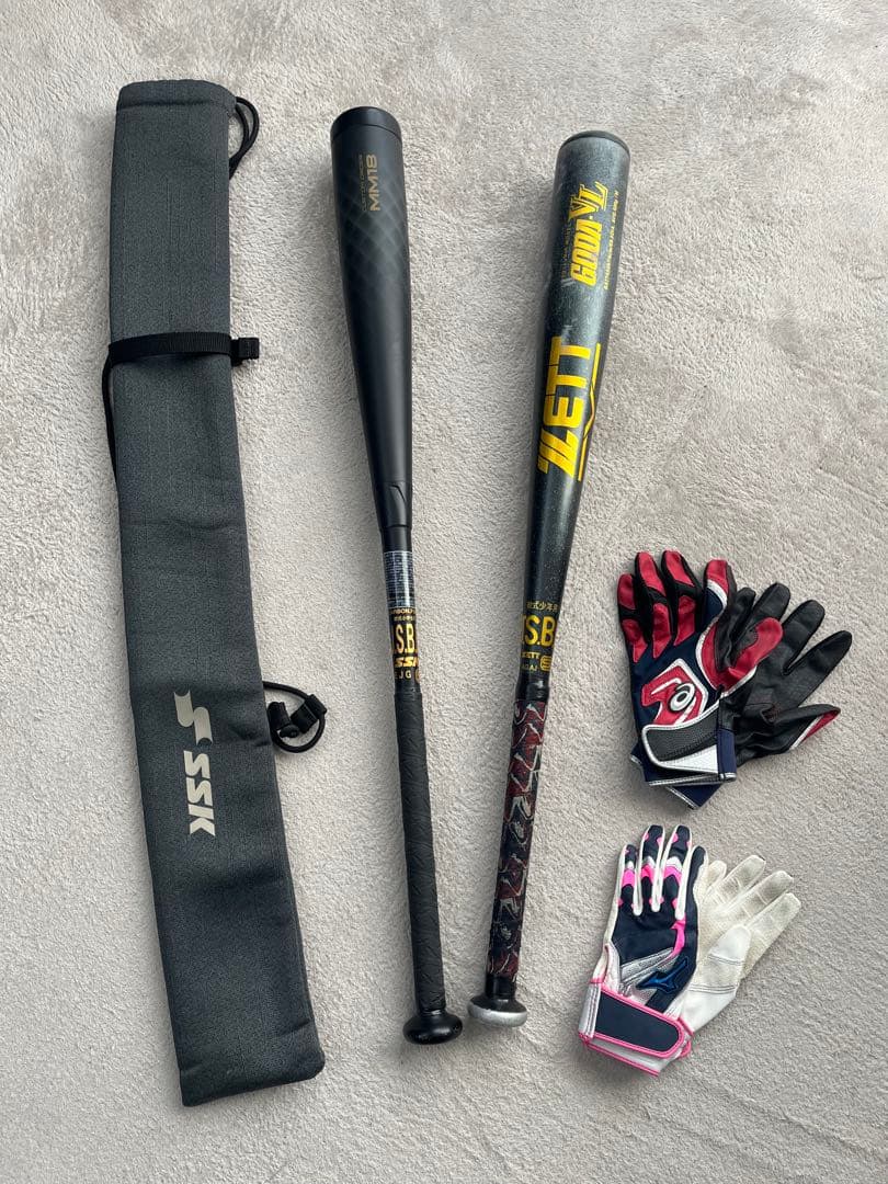美品 SSK MM18ヘビーブラック 82cm 軟式小学生用 おまけ付き