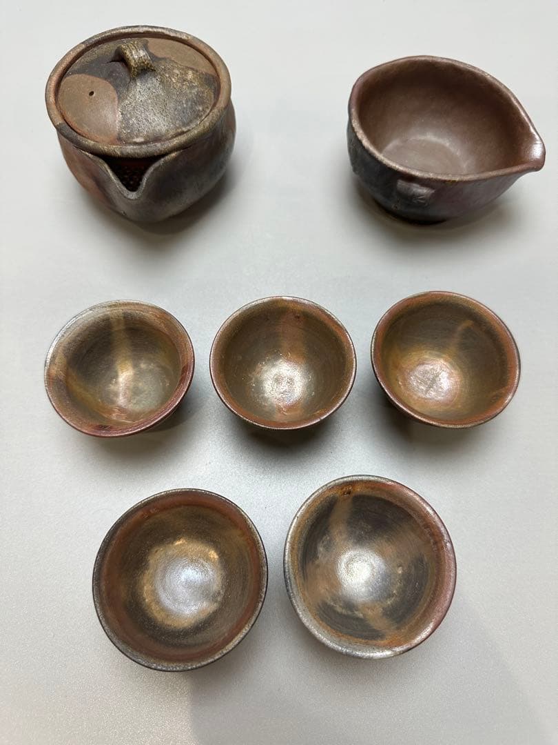 備前 煎茶器揃 五郎兵衛 共箱