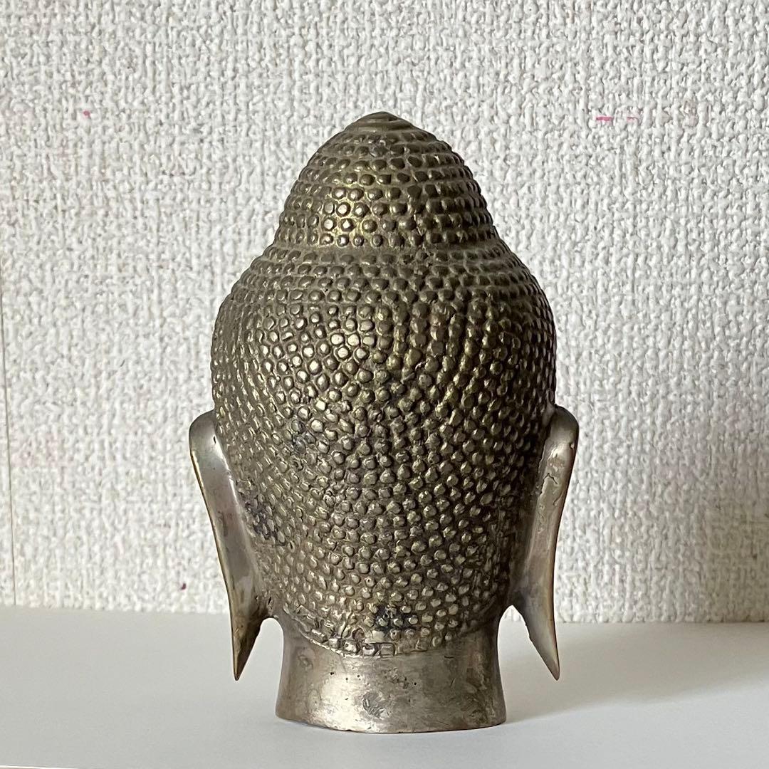 仏頭　骨董品　置物　彫刻　金属工芸品　アンティーク　ビンテージ アート　真鍮