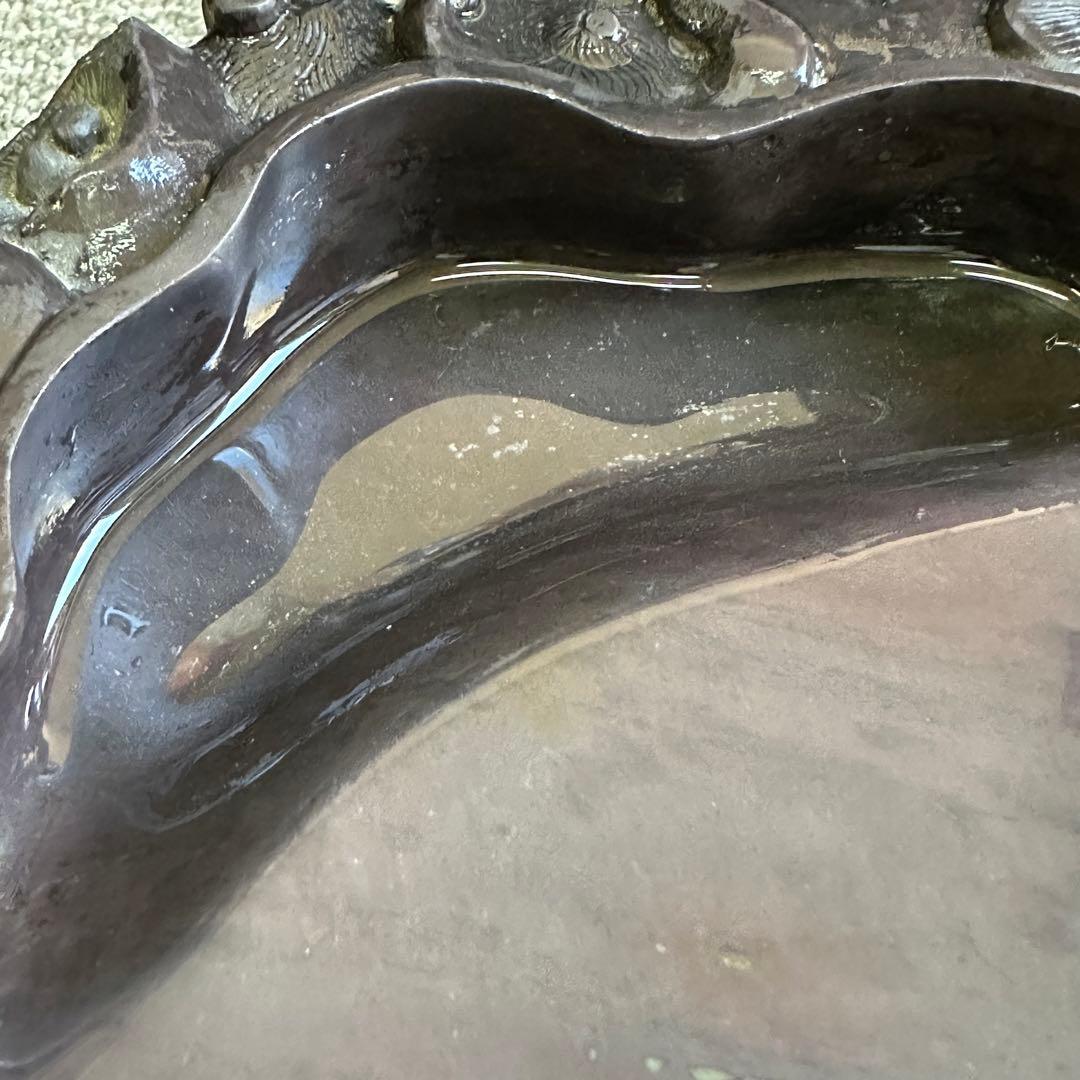 M1080S 大型 大硯 硯石　端渓◆28×27㎝重さ7.9kg唐物 眼 蓮花